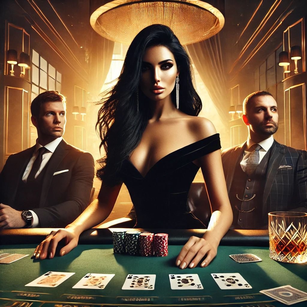 Dealer Caribbean Stud Poker profesional di studio b8vip